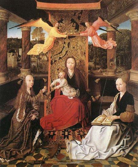 Master of Hoogstraeten Madonna and Child with Sts Catherine and Barbara oil painting image